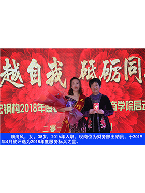 �庣��������Ů������38��������2016����ְ�������ָ�λΪ���񲿳���Ա��������2019��4�±���ѡΪ2018���Ч�ͱ�